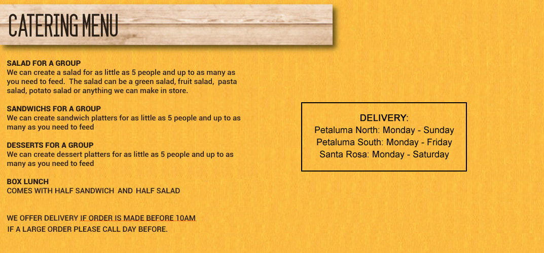 catering menu